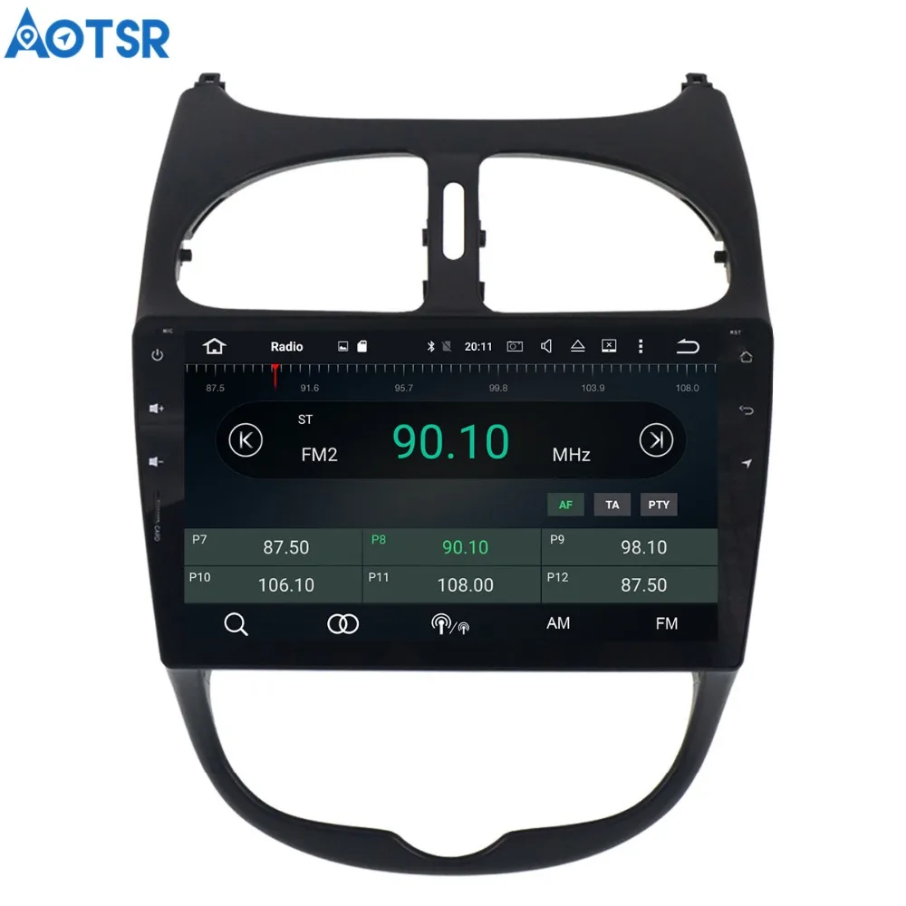 Perfect Aotsr Android 8.1 GPS navigation Car DVD Player For Peugeot 206 2000-2016  multimedia 2 din radio recorder navigation 4