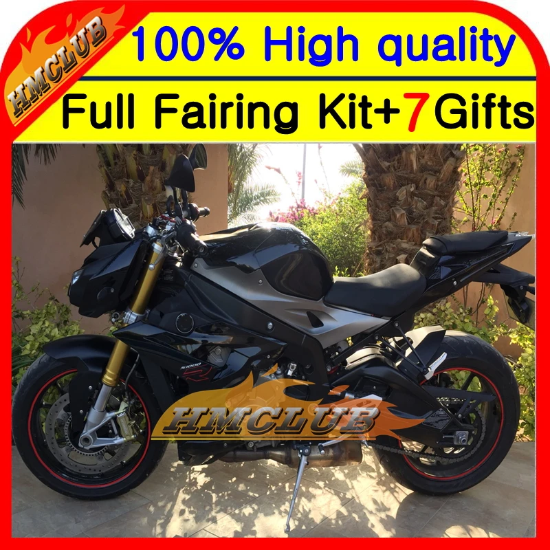 Черный корпус для BMW S1000R 15 16 17 S 1000R S1000RR 1HM1 1000 RR GLoss Black 1000RR S1000 2015 2016 2017 Injection