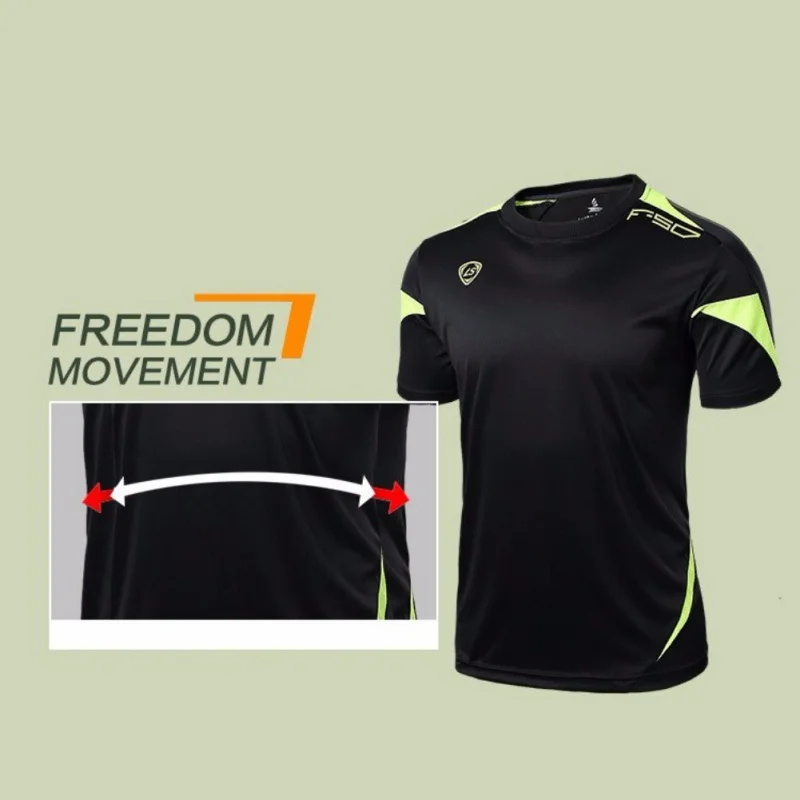 Мужская одноцветная быстросохнущая футболка с коротким рукавом для бега, спортивная одежда, Брендовые мужские впитывающие футболки, мужские топы