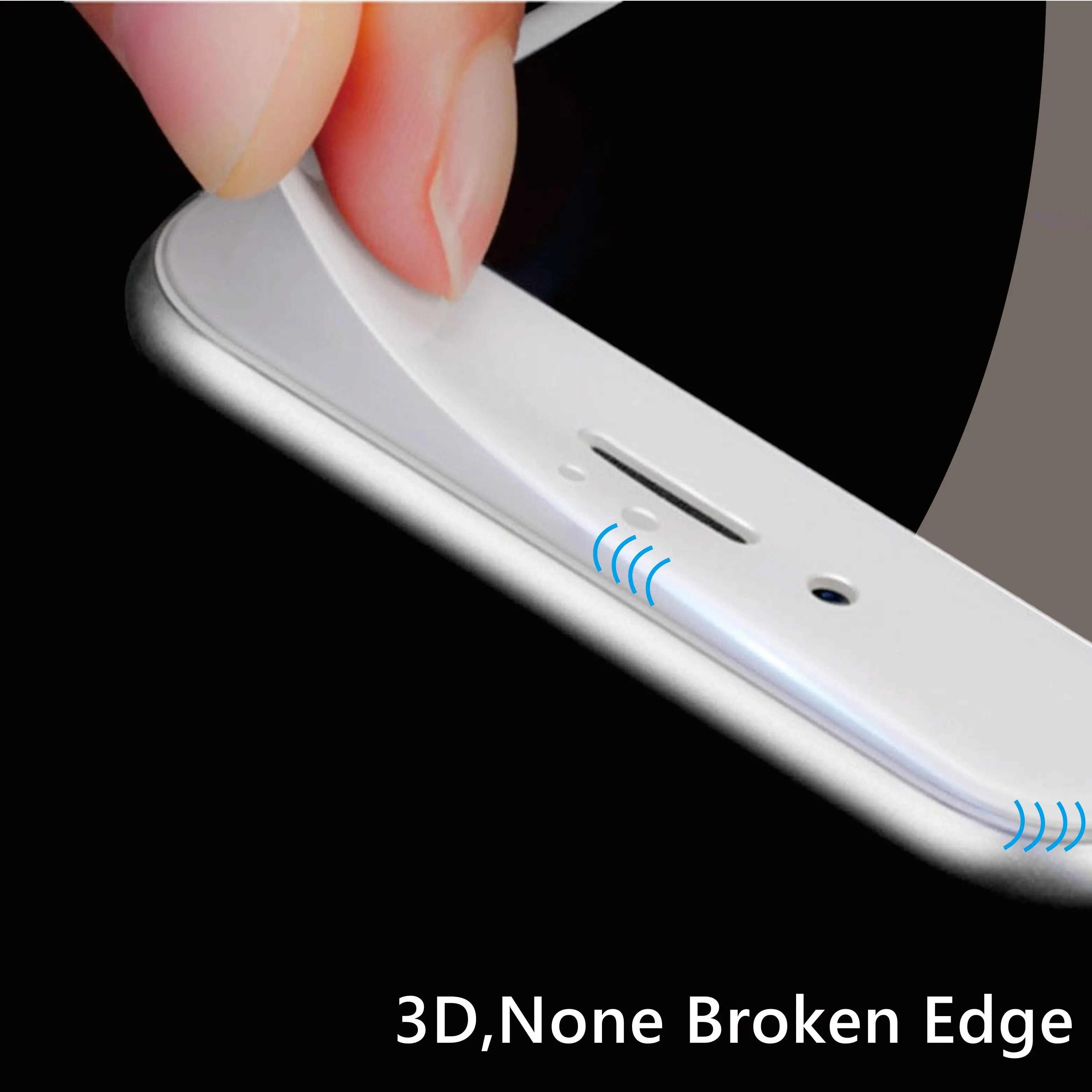 

3D Tempered Glass On For Iphone 7 8 6 6s X Plus Screen Protector For Iphone6 iphone7 iphone8 Soft Edge Hardness Glass Film