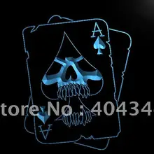 LB947-Череп Ace Poker Room светодиодный знак неонового света