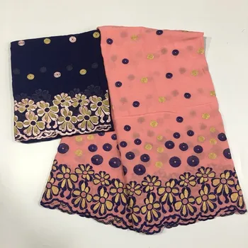 

african swiss voile lace nigerian lace fabric 2019 high quality lace cotton fabric for dress robe dentelle femme 7yard/set