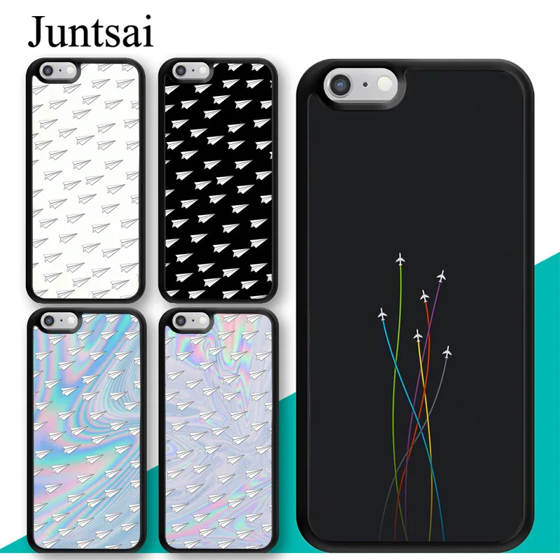 

Juntsai Paper Airplane Plane Trippy Cell Phone Case For Apple iPhone X XR XS MAX 8 7 Plus 6 6s 5s SE TPU Case Back Cover Capa