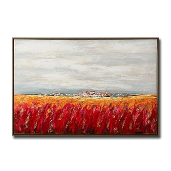 

Free Shipping Abstract Oil Painting Red Tree Art Handmade Hand Painted Wall Canvas Decor Art Home Decoration Pieces Unframed