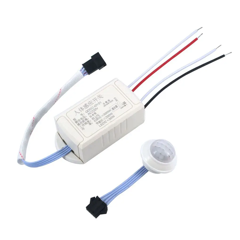 

AC 220V IR Infrared Module Body Sensor Intelligent Light Switch Adjustable Movement Sensing PIR Switch