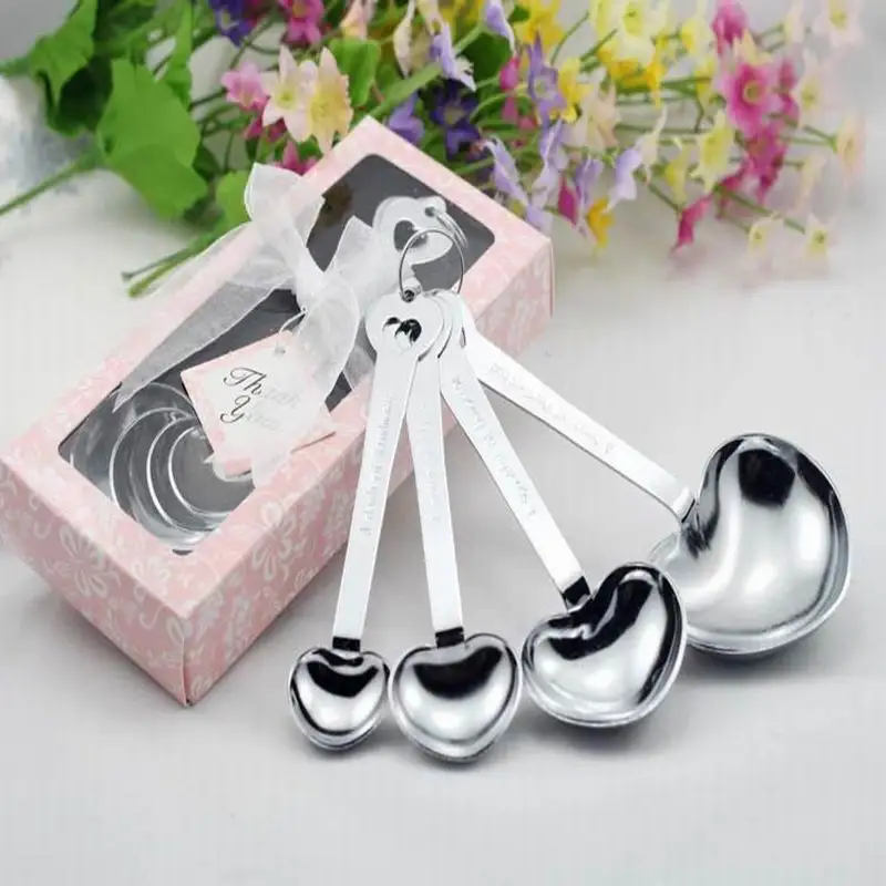 100 Set (400PC) Measuring spoons Drink Tea Coffee Spoon LOVE Bridal