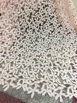 

Milk silk new arrival african lace fabrics high quality cord lace guipure lace fabric ZLS03-17