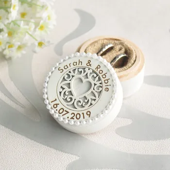 

New Design Ring Box Personalized Rustic Wedding Wood Ring Holder Wedding Ring Bearer Box