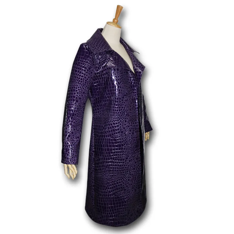 Отряд Самоубийц Джокер костюм для взрослых на Хэллоуин Косплей Костюм Джаред лето мужской фиолетовый искусственная кожа пальто и брюки