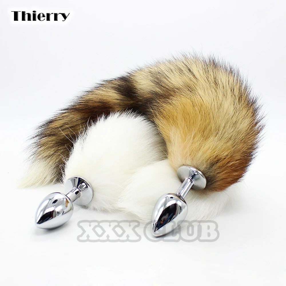 Thierry Sexy Fox Tail Anal Plug Sex Toys Metal Anal butt Plug S/M/L Sex Toys for Female Adult Products for roleplay  adult games