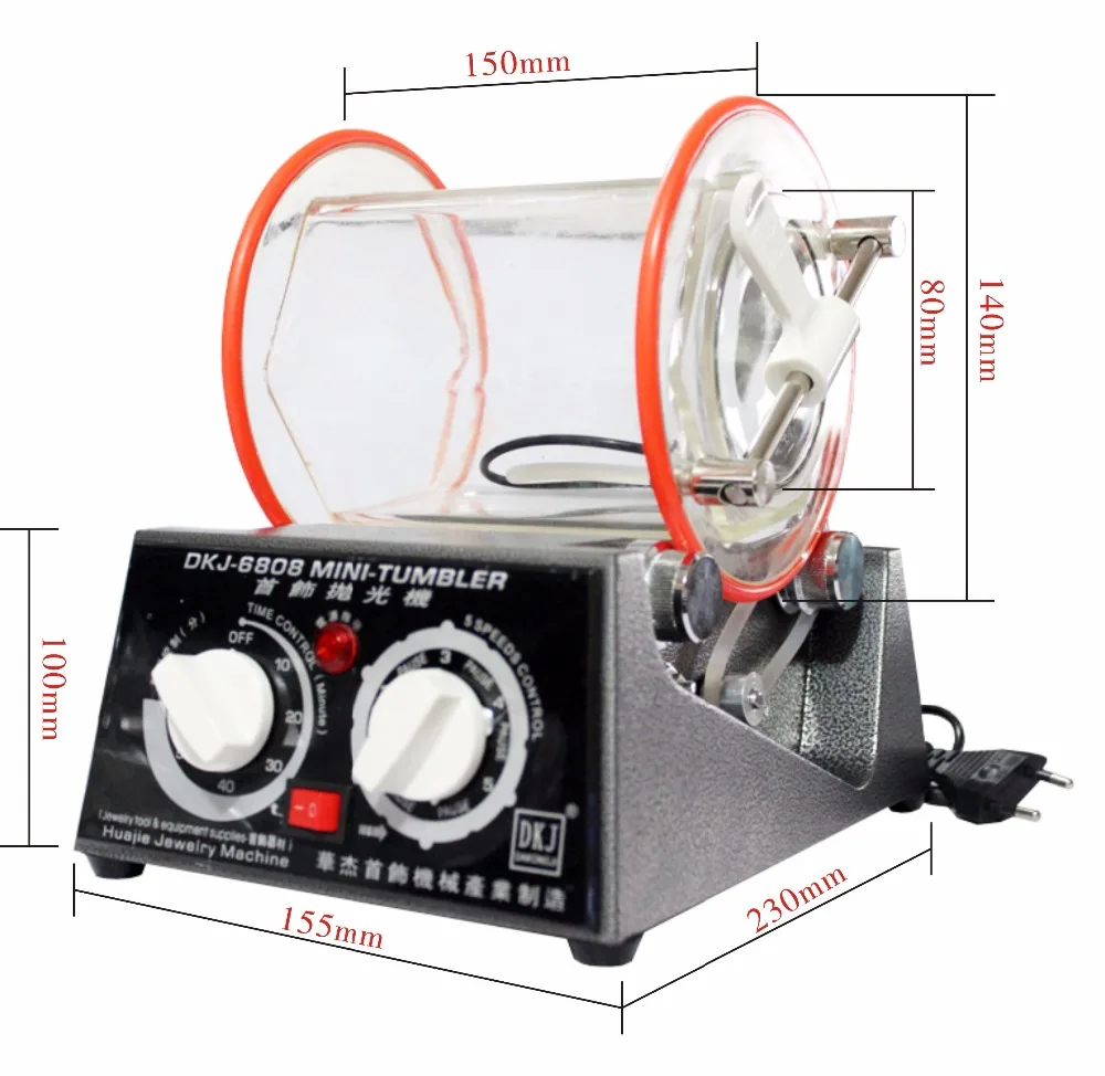 Емкость 3 кг вращающийся тумблер станок для полировки ювелирных украшений полировщик роторная отделка