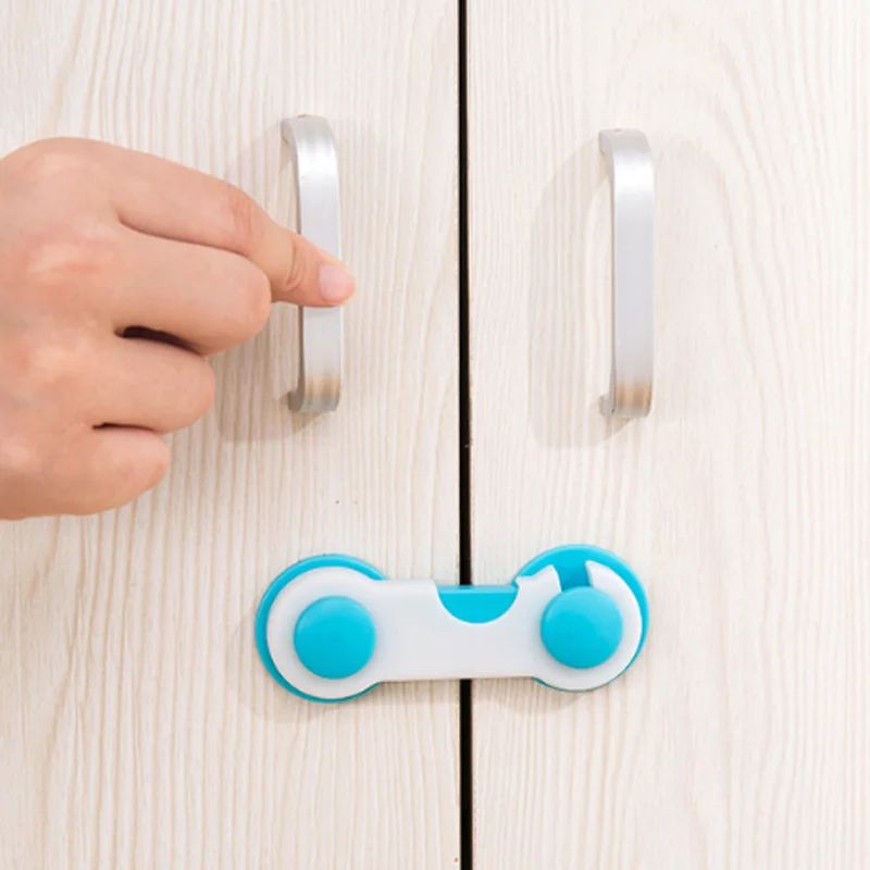 

2 Pcs/set Doors Drawers Wardrobe Safety Locks Plastic Lock Protection From Children on Furniture child safety Baby Cupboard Lock