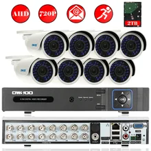OWSOO 16CH AHD 1080N камера видеонаблюдения Системы 8 шт ИК Водонепроницаемый 720 P CCTV Камера P2P 2 ТБ HDD 16CH цифрового видео комплект для звукозаписи
