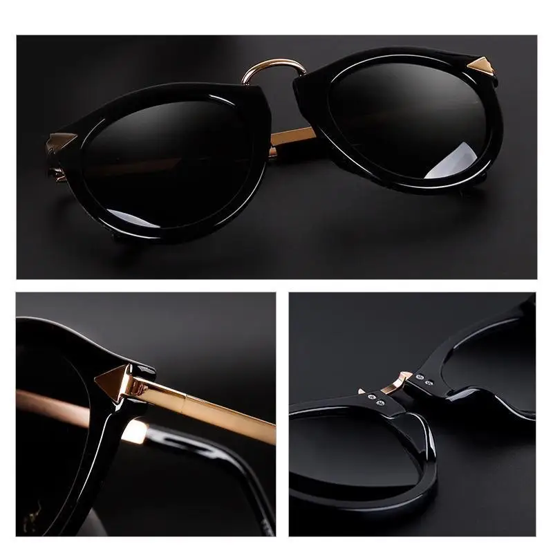 Модные солнцезащитные очки "кошачий глаз" для женщин, роскошные брендовые дизайнерские металлические оригинальные солнцезащитные очки для женщин, Винтажные Солнцезащитные очки Oculos De Sol Feminino