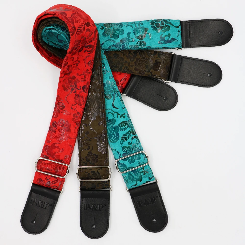 

Real Leather Head Soft Fur Guitar Strap Electric Guitar Acoustic Guitar Folk Guitar Bass Strap