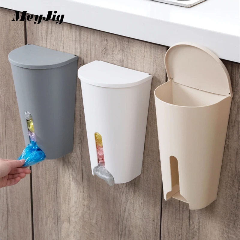 

Extractive Plastic Storage Box Organizer Household Wall Hanging Garbage Bag Box Kitchen Sundries Sorting Box Storage Container