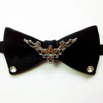 

Free Shipping new fashion Men's male Handmade Wings of angels noble blue velvet bow Korean groom must tie dinner chairon Headwea