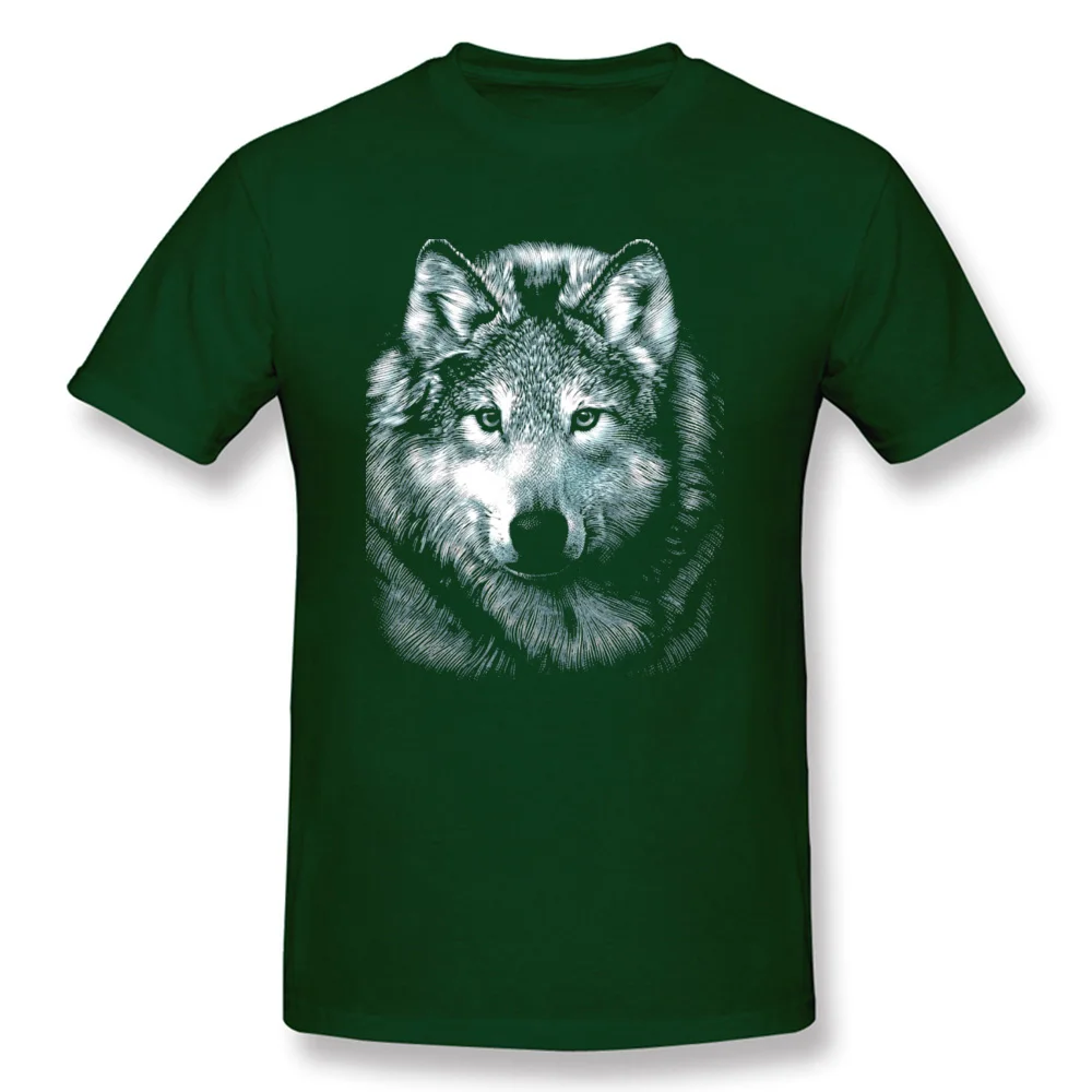 Wolf Face 12897 Short Sleeve Tops Shirts Round Neck 100% Cotton Fabric Men Top T-shirts Crazy Clothing Shirt Retro Wolf Face 12897 dark