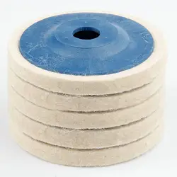 5 шт. 4 дюйма 100 мм колесо с шерстяного войлока салфетка для полировки, полировальный шлифовальный диск роторный для полировального