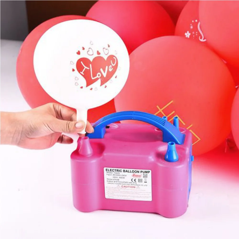 

Portable Electric Balloon Pump Lightweight Ballon Inflator 600W Twin Nozzles Hot