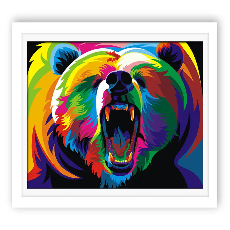 

Animal Eagle Bear Posters Colorful Prints Wall Art Canvas Painting Nordic Picture for Home Room Decoration No Frame