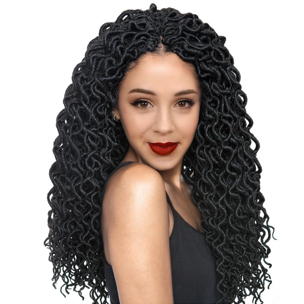Faux Locs Curly Crochet Hair Braids 18 Inch 5 Colors Braiding Synthetic Extensions Bohemian Faux Locs Curly Crochet FREETRESS