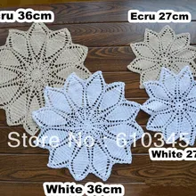 Ручное вязание крючком хлопок Doily, коврик для стола, подставка 27X27 см 10 шт/партия