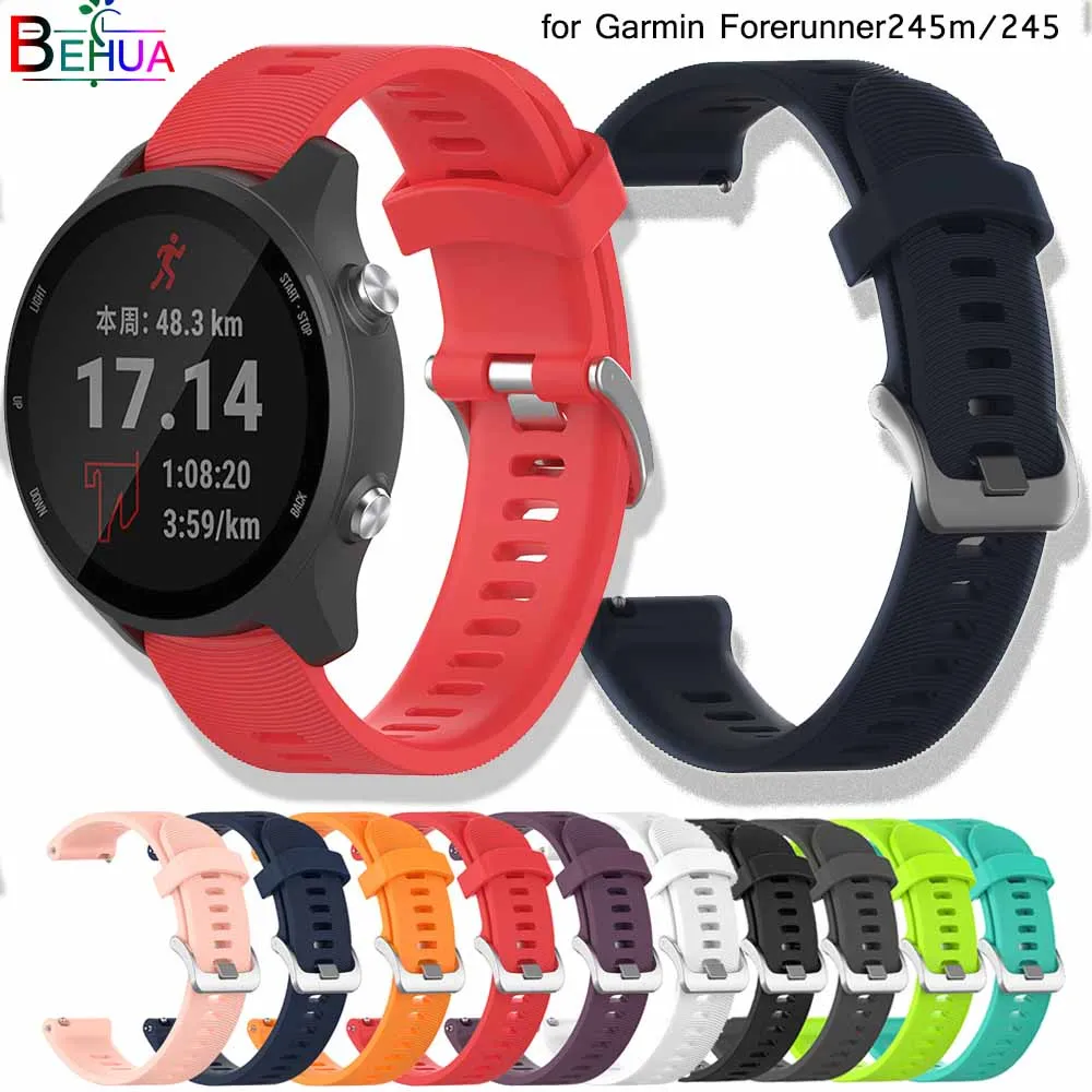

silicone Original sport Replacement watch band for Garmin Forerunner 245/645/245M/Galaxy watch 42mm/active smart watch strap