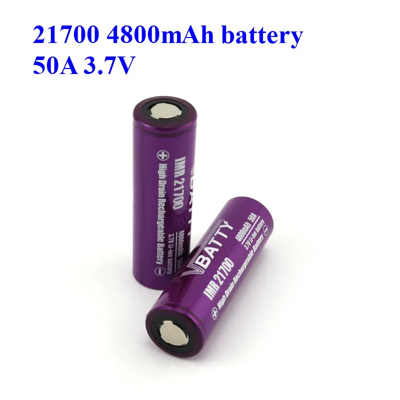 Бесплатная доставка Горячая продажа Новая батарея 21700 4800mah литиевая 3 7 V 50A для