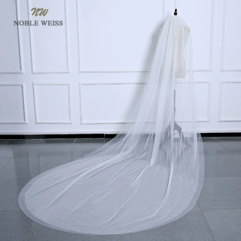 

NOBLE WEISS Long Two Layers wedding veil Cathedral bridal veils Customize Wedding Party Veil With Comb