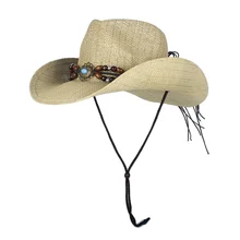 13 Stlye Летняя женская и мужская соломенная открытая западная ковбойская шляпа с панком BrandSombrero Hombre пляжная пастушка джаз шляпа от солнца размер 56-58 см