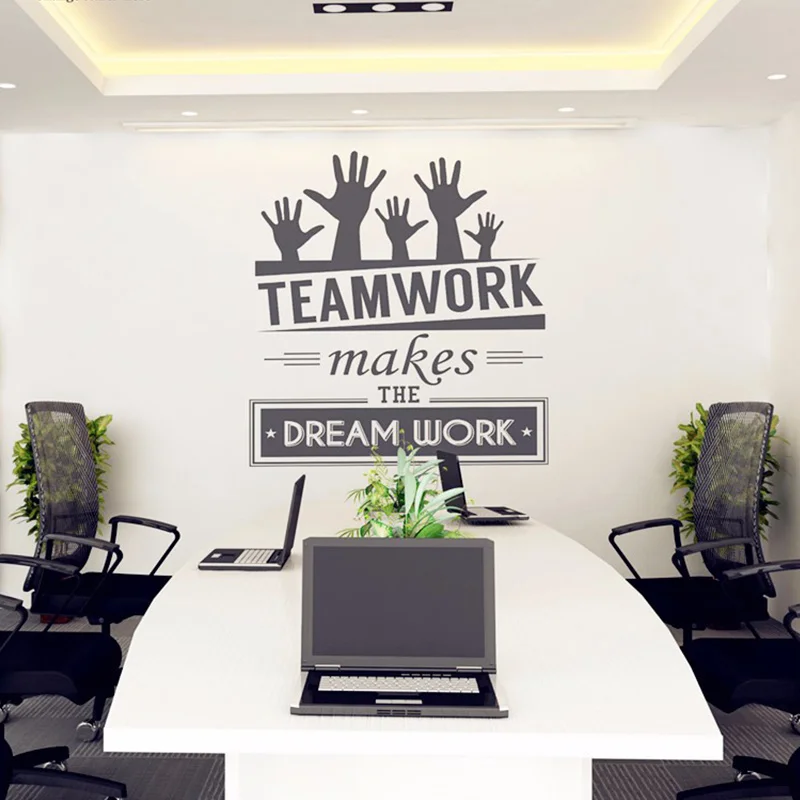 Pegatinas de pared de oficina vinilo arte decoración Mural