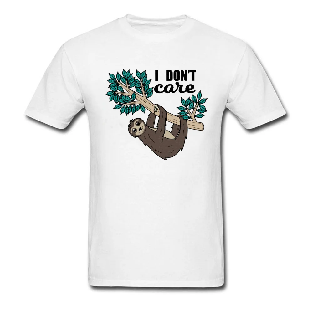  Mens T Shirts Sloth Geek Tops T Shirt Pure Cotton Crew Neck Short Sleeve Design Tops T Shirt Lovers Day Drop Shipping Sloth white
