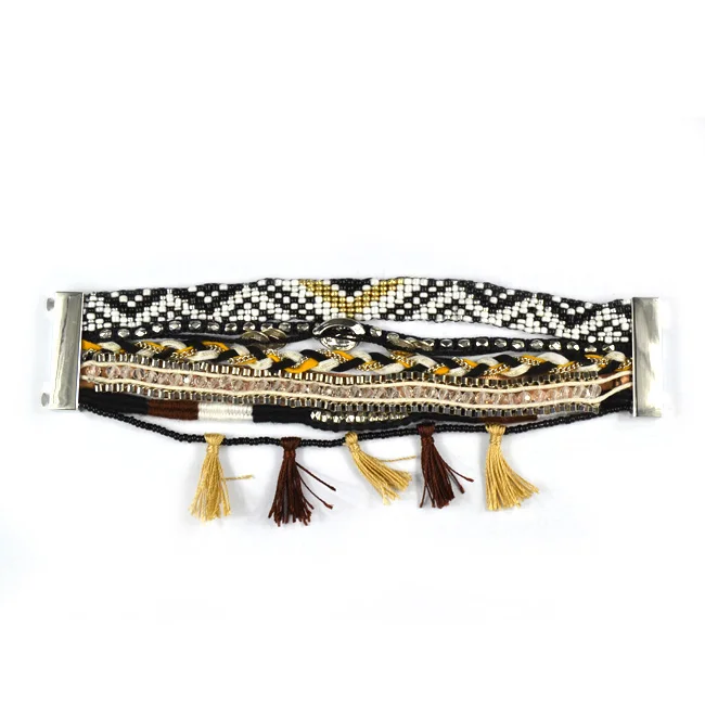 

Woman Bracelet Manchette 2018 Bead Magnetic Clasps Brazilian Boho Bracelet Men Wrap Cristal Wristband Bohemian Jewelry