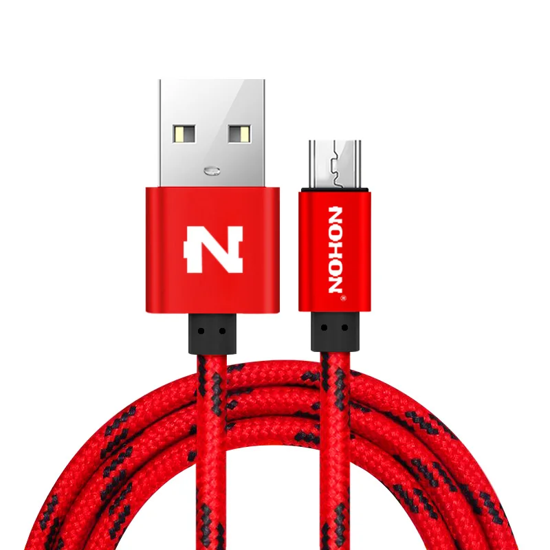 

NOHON Micro USB Cable Fast Charging Nylon For Samsung Xiaomi Huawei Nokia Sony LG Mobile Phone USB Charger Cables Data Sync Wire