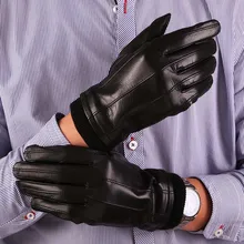 Итальянские мужские утепленные зимние перчатки Gostskin из натуральной кожи, перчатки, вязаные черные, темно-коричневые, XL