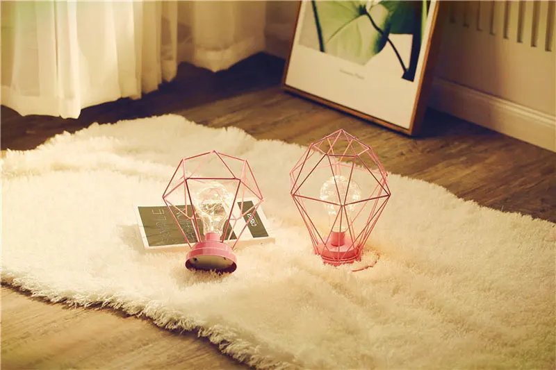 Minimalist Led Diamond Table Lamp Study Bedroom Desk Lamp USB Holiday Decoration Table Light Bedside Battery Reading Lights (1)
