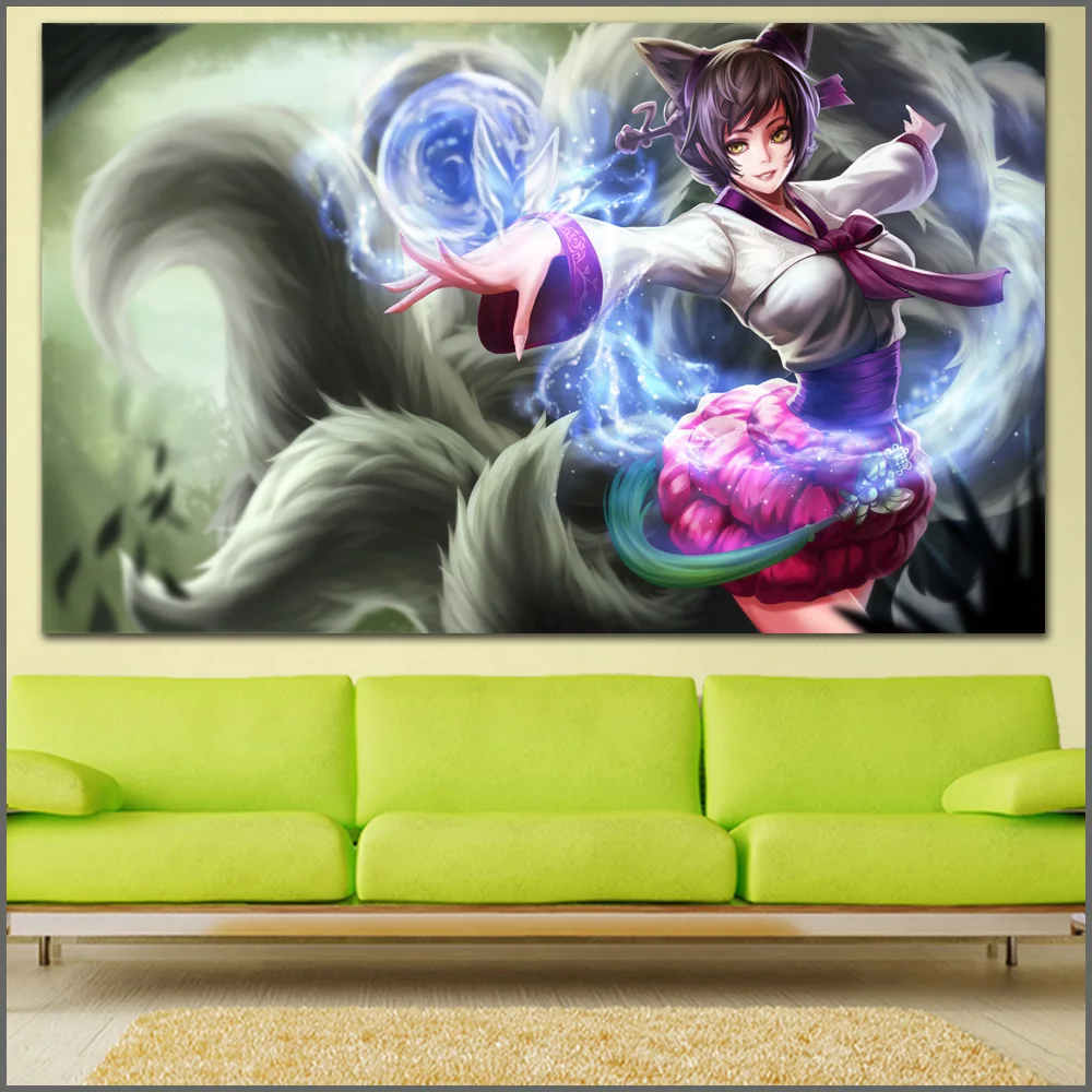 Large Size Oil Painting League of Legends ahri wall Art Canvas Prints