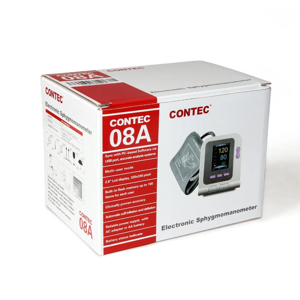  Digital Blood Pressure Monitor NIBPAdult+Child+Pediatric+SWSphygmomanometer CONTEC08A Portable