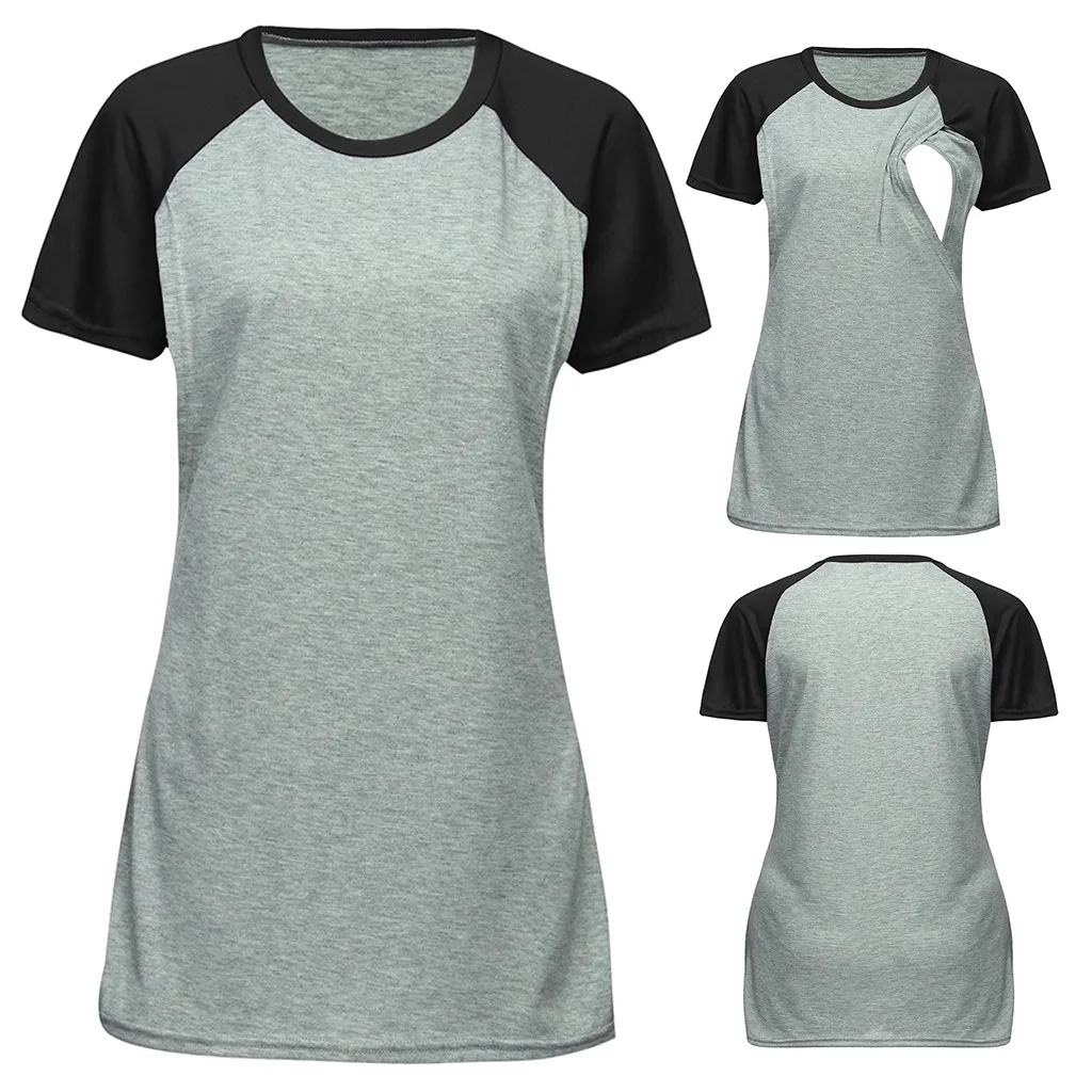 Vetement femme 2019 Женские топы для беременных блузки с коротким рукавом удобный