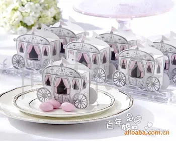

Free Shipping 2000pcs "Enchanted Carriage" Fairytale Themed Favor Box/Wedding Boxes Cinderella Pumpkin Carriage Candy Boxes
