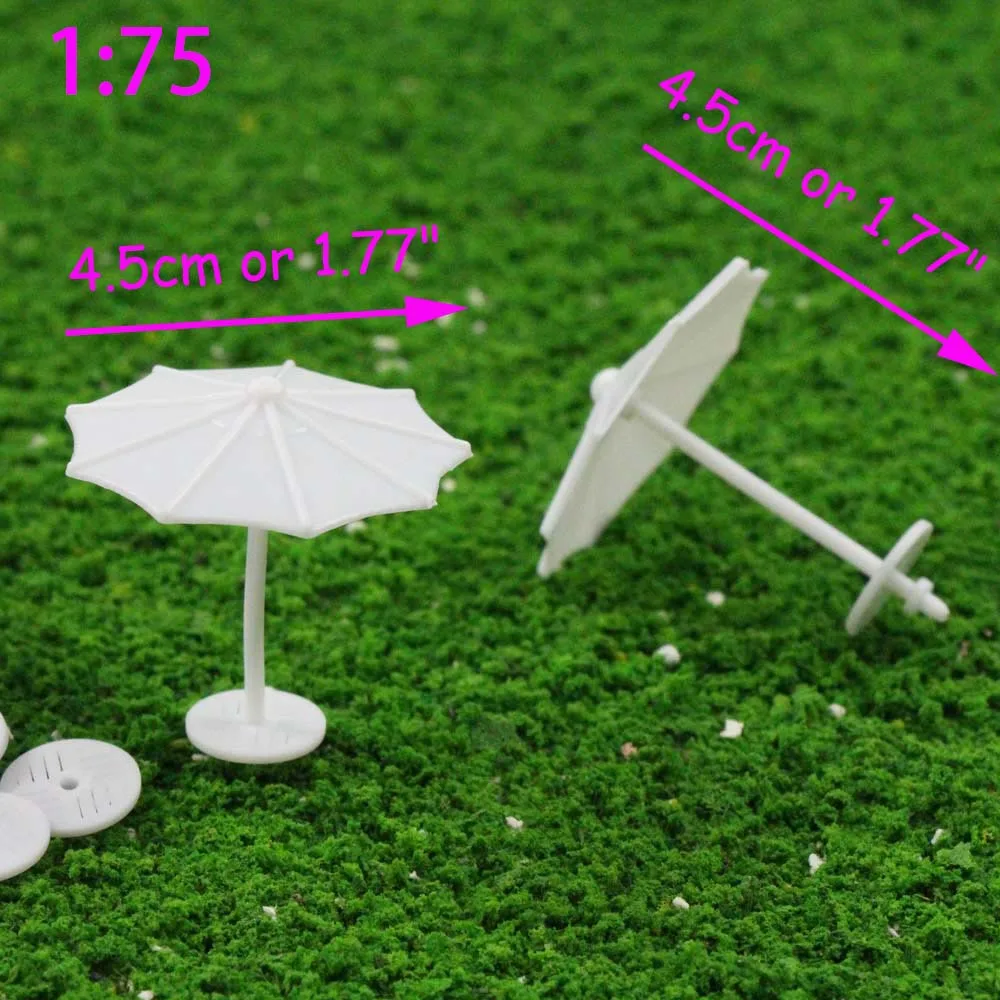 TYS01100 12pcs DIY Train Square parasol Model Four corners Gifts 1:100 TT Scale 
