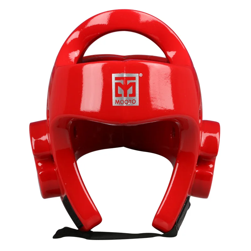 Mooto тхэквондо шлем для смешанных боевых искусств Каратэ Муай Тай кик тренировочный Шлем боксерский головной убор протектор головной убор Санда защита красный/синий - Цвет: Красный