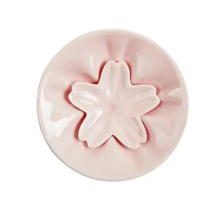 KINGLANG ceramic 2 шт./компл. Sakura розовая и белая тарелка для соевого соуса посуда - Цвет: pink