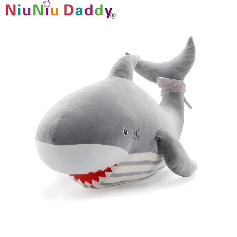Niuniu Daddy Dolphin Акула КИТ 60 см кукла море пляж животное плюшевая игрушка большая