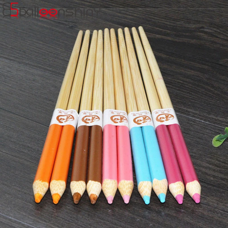

BalleenShiny Bamboo Colorful Pencil Chopsticks Creative 23cm Long Tableware Japanese Style Chopsticks Noodle Rice Dish Tools