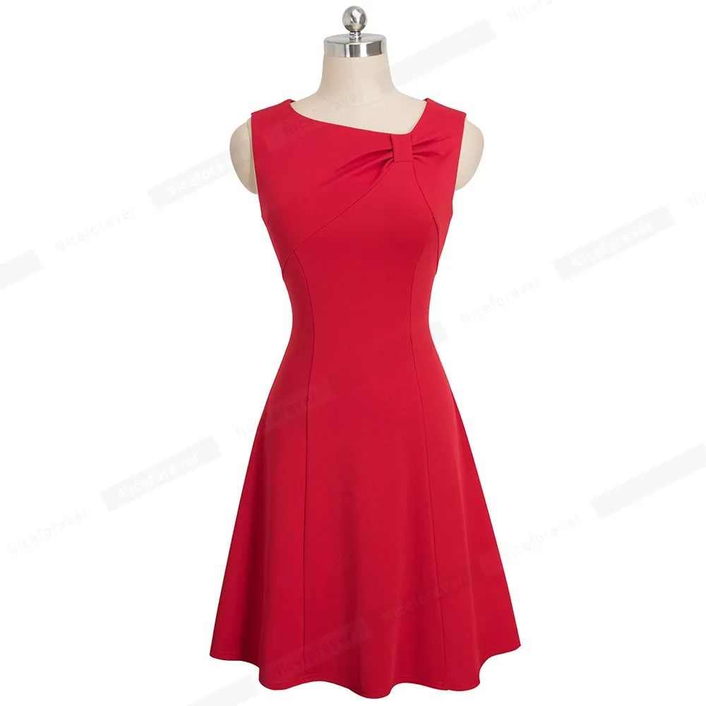 Элегантное летнее платье трапециевидной формы для женщин, Повседневные Вечерние платья без рукавов HA101