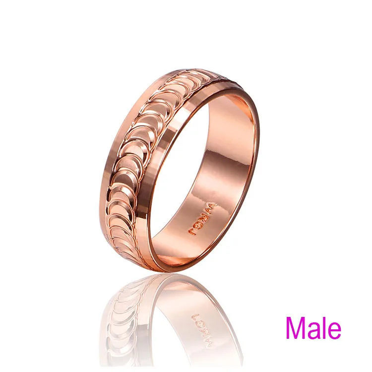 

Unisex Couple Rings Rose Gold Engagement Ring Men Women Anel de Casal Alianca Anello Coppia Bague Hommes Wedding Accessories