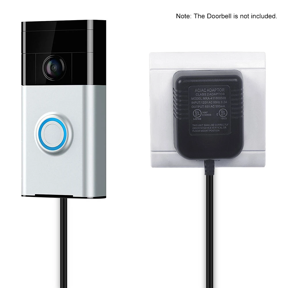 

Power Supply Adapter for Ring Video Doorbell Pro,for Ring Video Doorbell,for Ring Video Doorbell 2,for Nest hello,6M Cable,Black