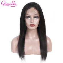 13x5 фронтальные человеческие волосы парики предварительно сорвал с волосами младенца для черных женщин Queenlike Remy бразильские прямые волосы фронтальный парик